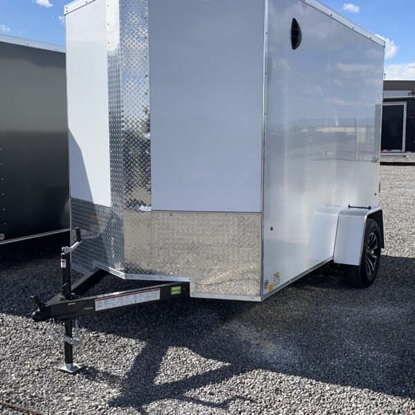 6X10 SINGLE 3500K ENCLOSED RAMP AND SIDE DOOR BUMPER PULL