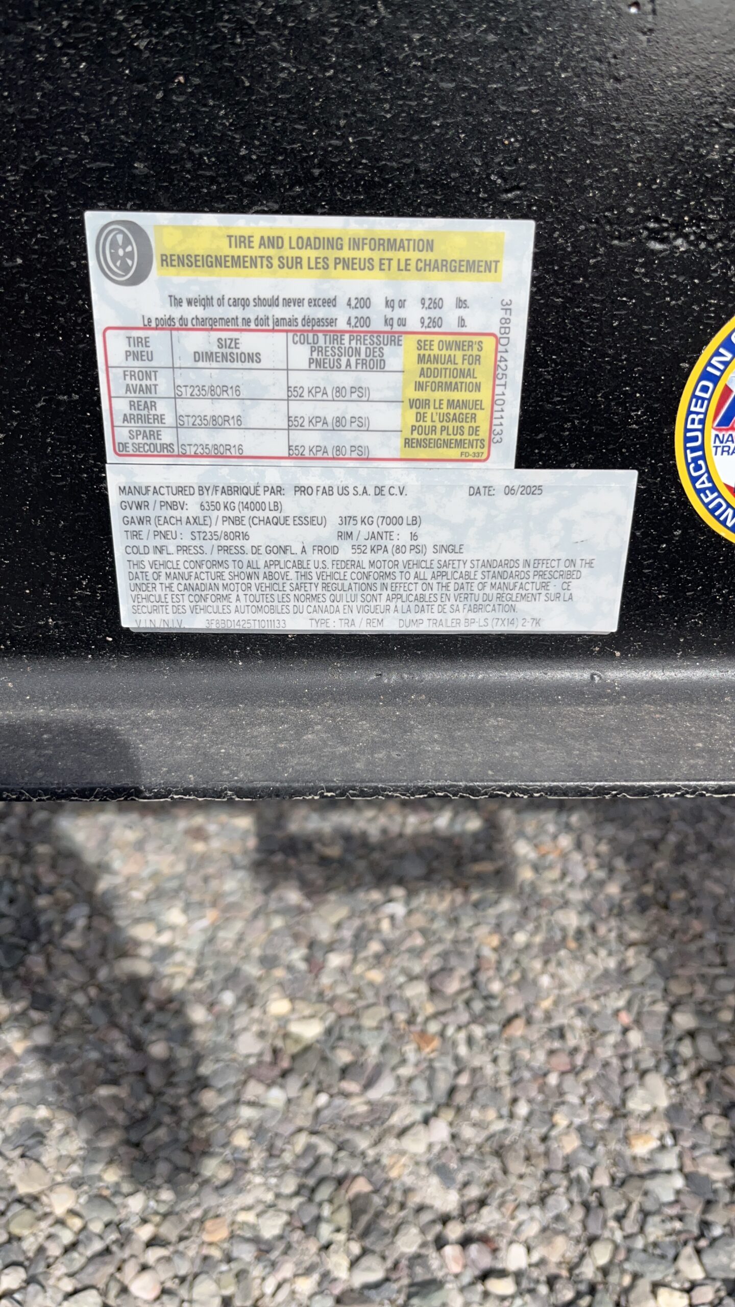 Dura -Haul 14' Dump Trailer 14K Rated - Image 3