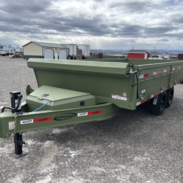 8X16 DUMP TRAILER/GREEN 16K