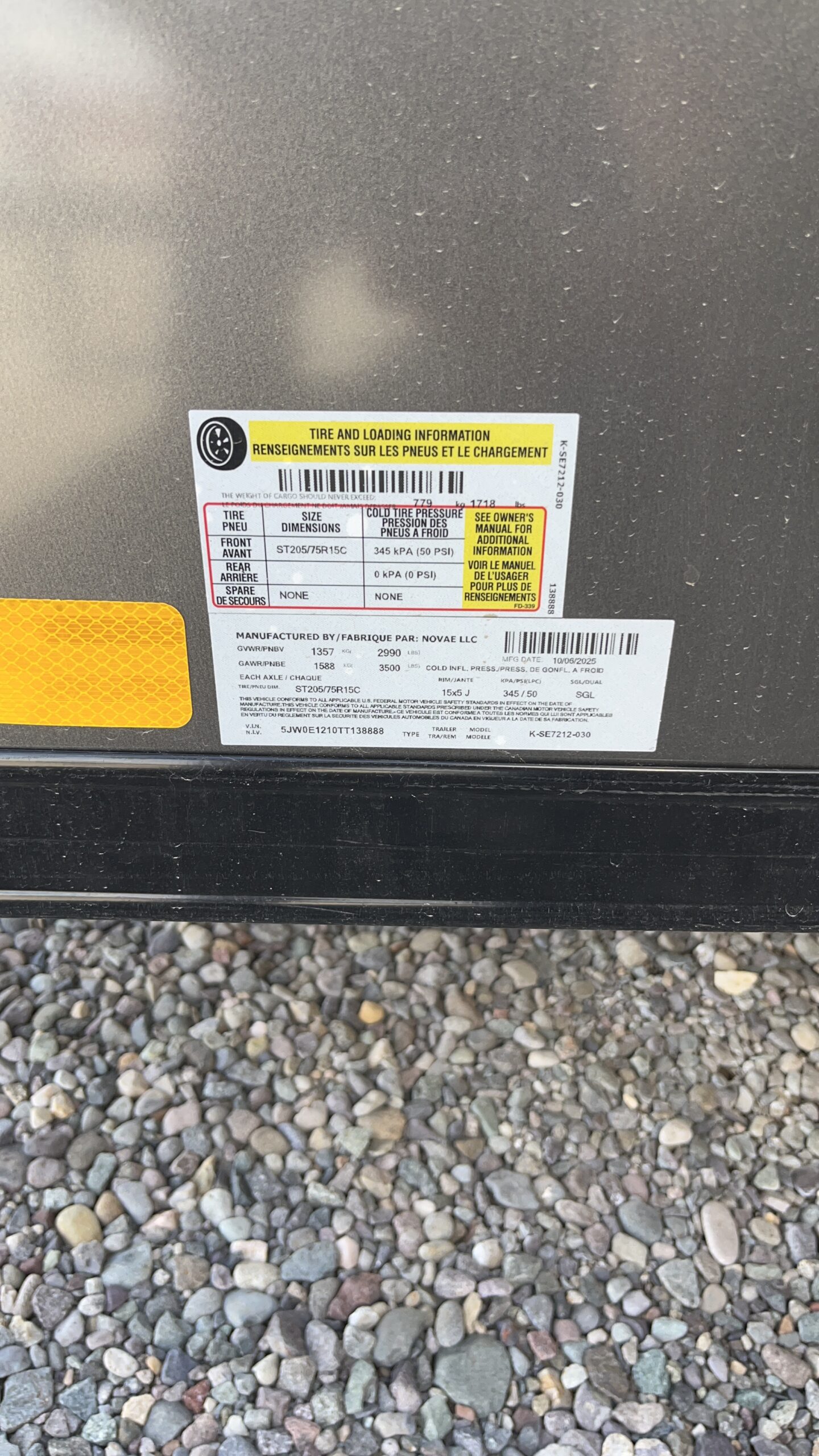 6X12 ENCLOSED RAMP AND SIDE DOOR 3500K SINGLE BUMPER PULL - Image 2