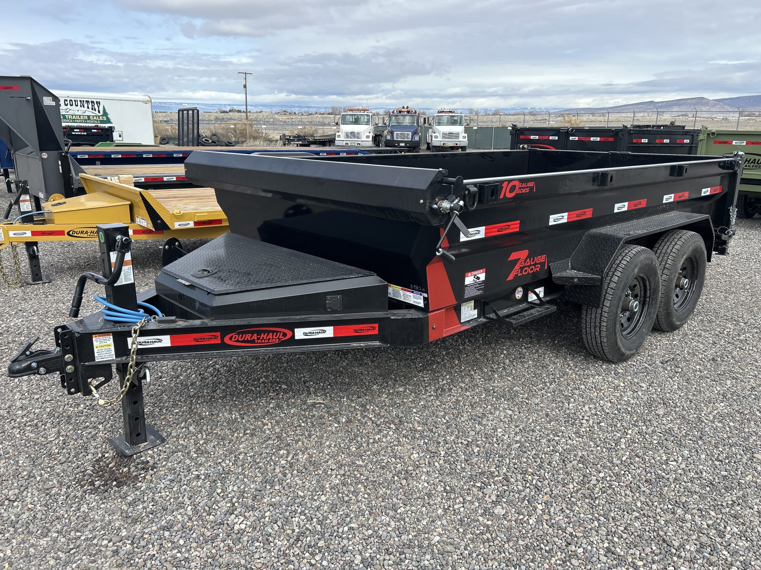 6X12 DUMP TRAILER BLACK 7K