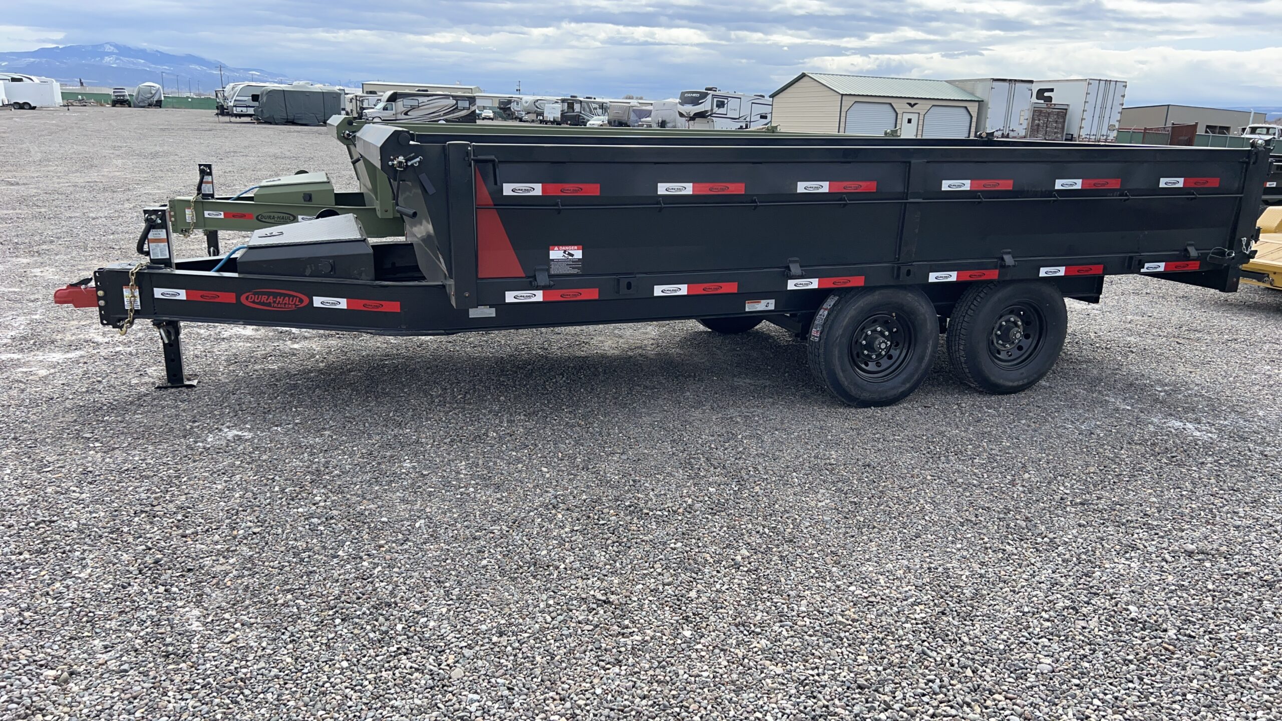 96x16 Deckover Dump Trailer w/ Fold down sides 16K Rated - Image 2