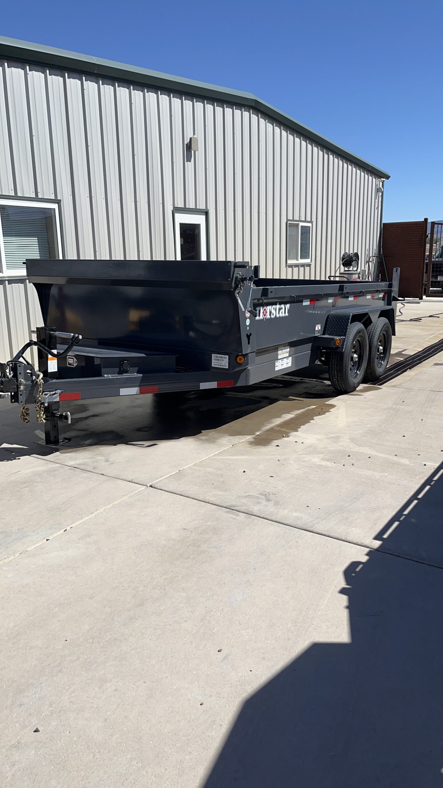 83"X14' DUMP 7K/14K TANDEM AXLES GRAY