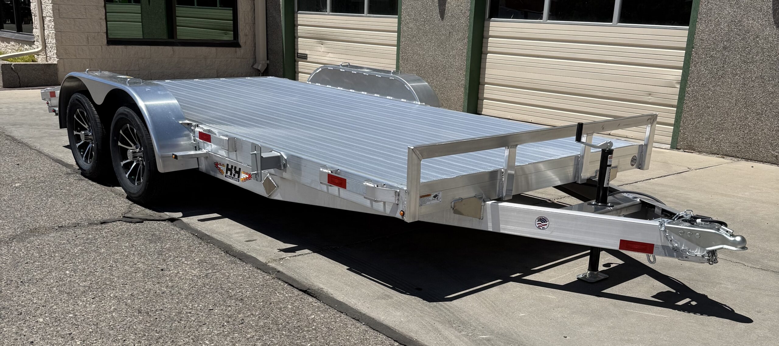 2026 H & H CHA16-070 16' CAR HAULER, SLIDE OUT RAMPS , ALUMINUM
