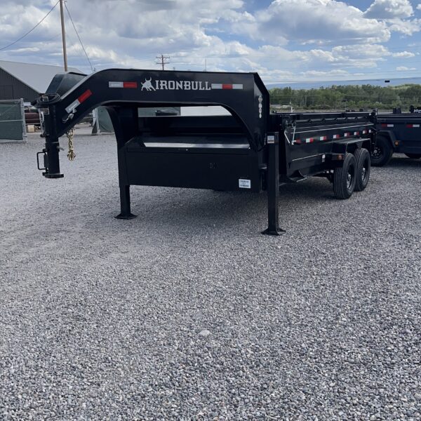 83"X16' DUMP 7K/14K TANDEM AXLES GOOSENECK BLACK