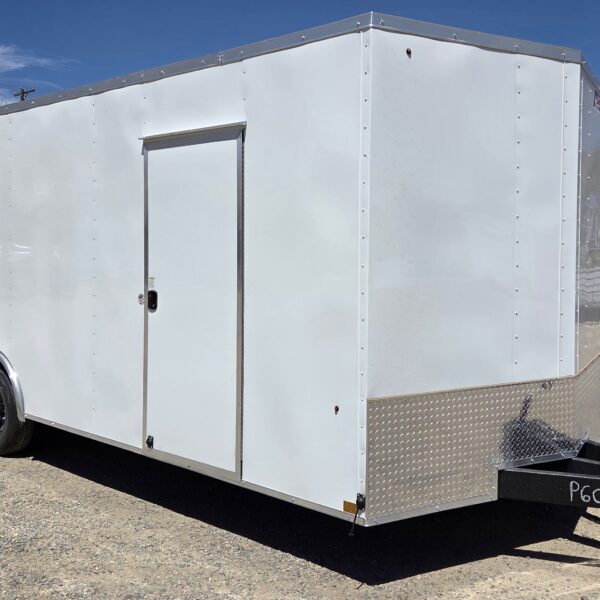 WHITE 8.5'X24' ENCLOSED CAR HAULER
9.9K AXLE BUMPER PULL