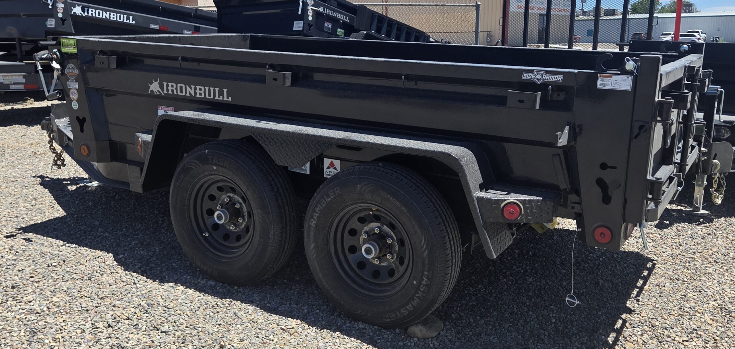 BLACK 5’X10’ DUMP
10K TANDEM AXLES BUMPER PULL - Image 5