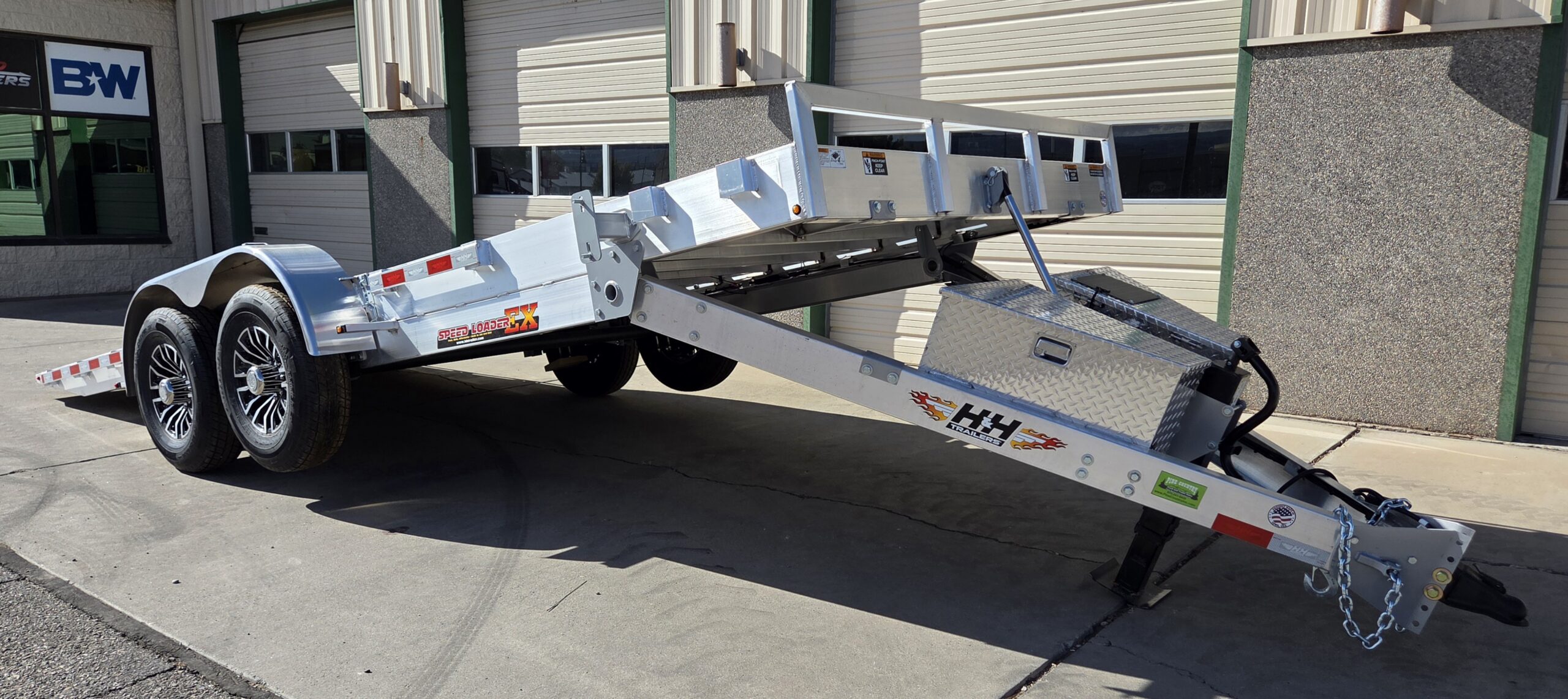 2027 H&H 82"x20' Aluminum Power Tilt Car Hauler Equipment Trailer 14,000 GVWR