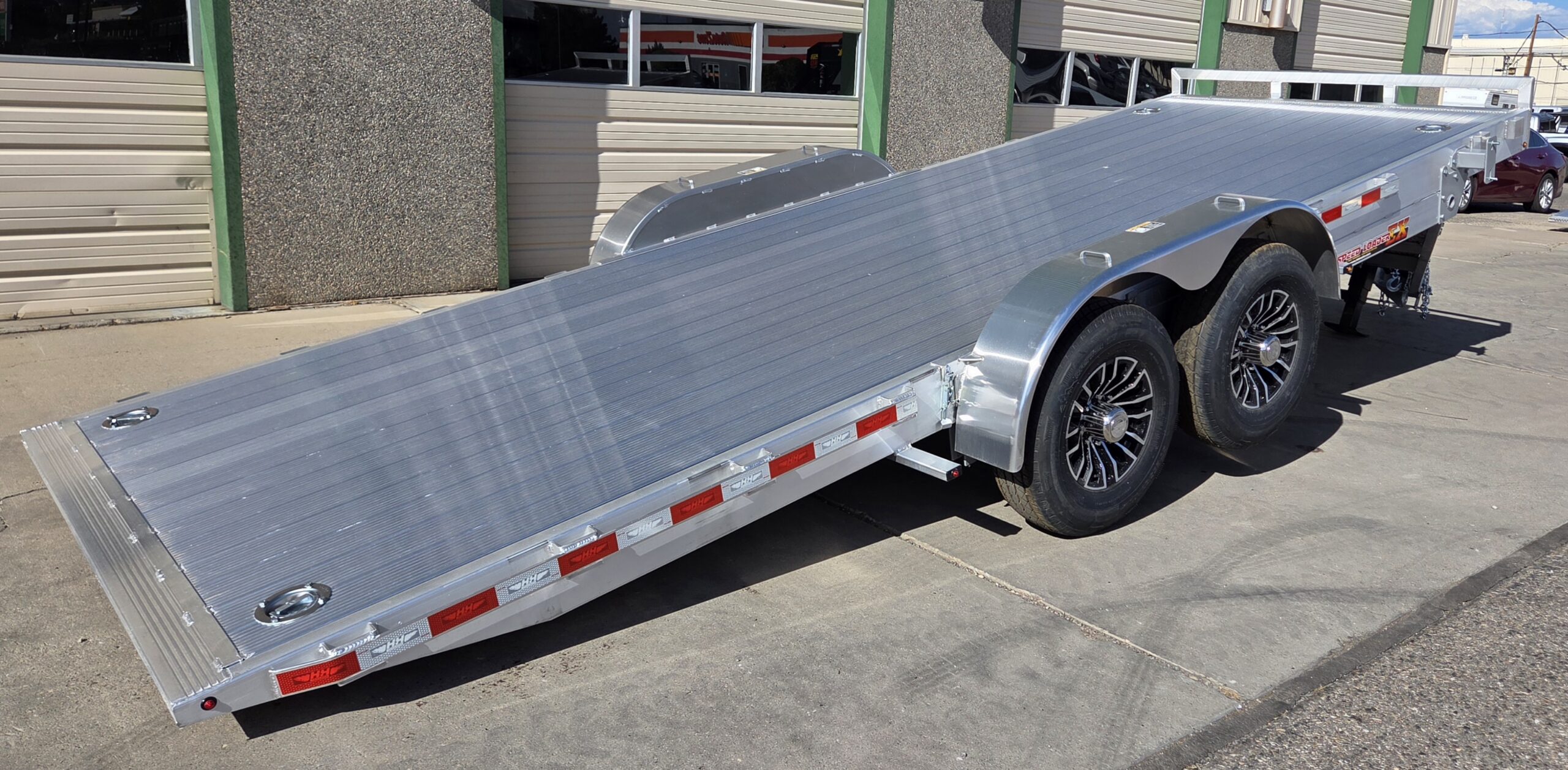 2027 H&H 82"x20' Aluminum Power Tilt Car Hauler Equipment Trailer 14,000 GVWR - Image 3