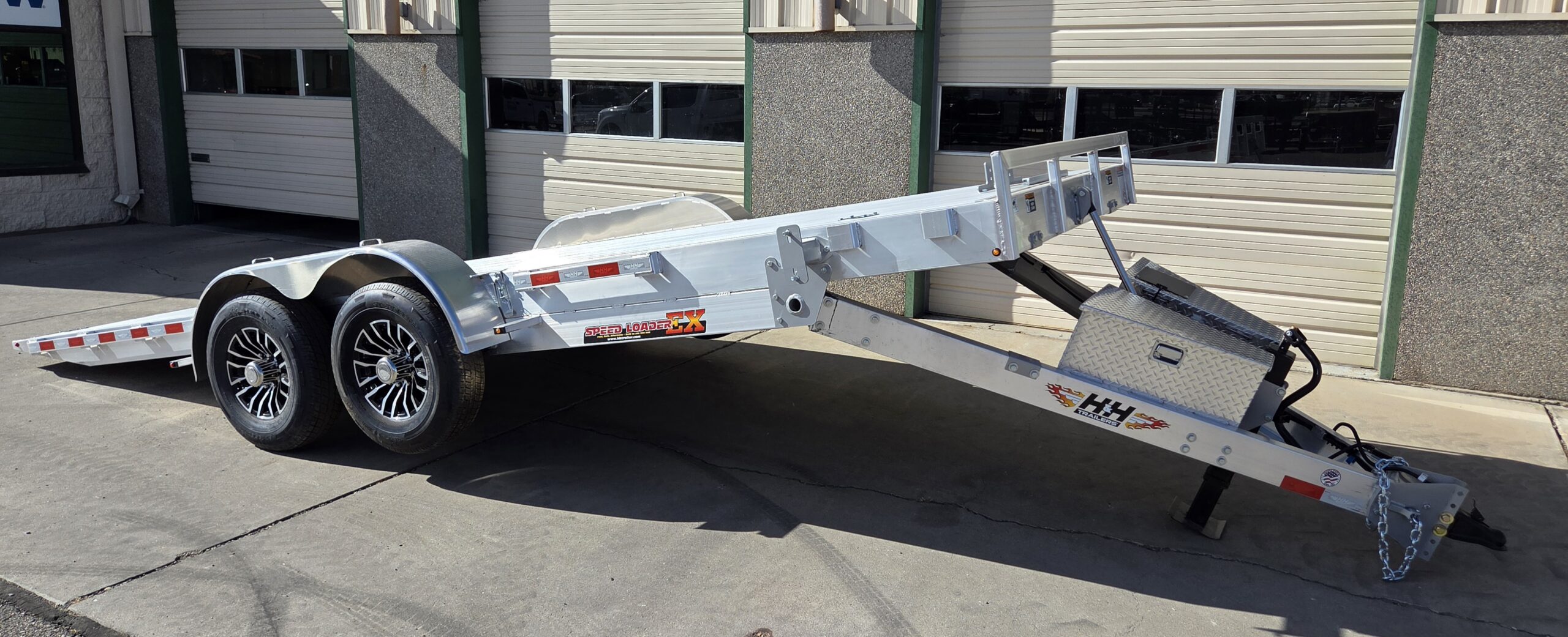 2027 H&H 82"x20' Aluminum Power Tilt Car Hauler Equipment Trailer 14,000 GVWR